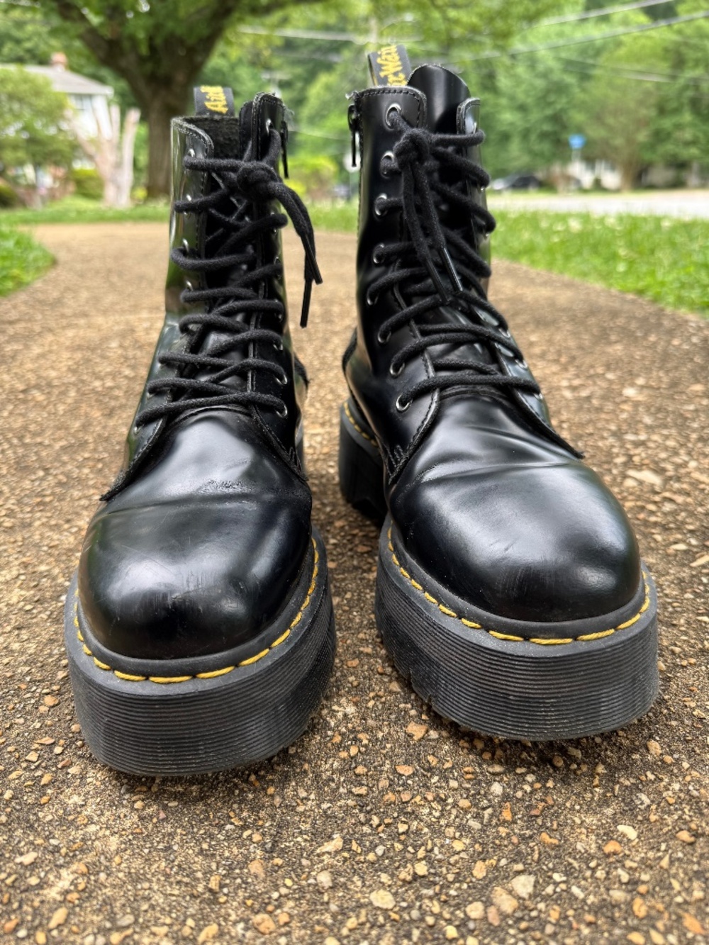 Dr Martens Jadon Boot Smooth Leather Platforms